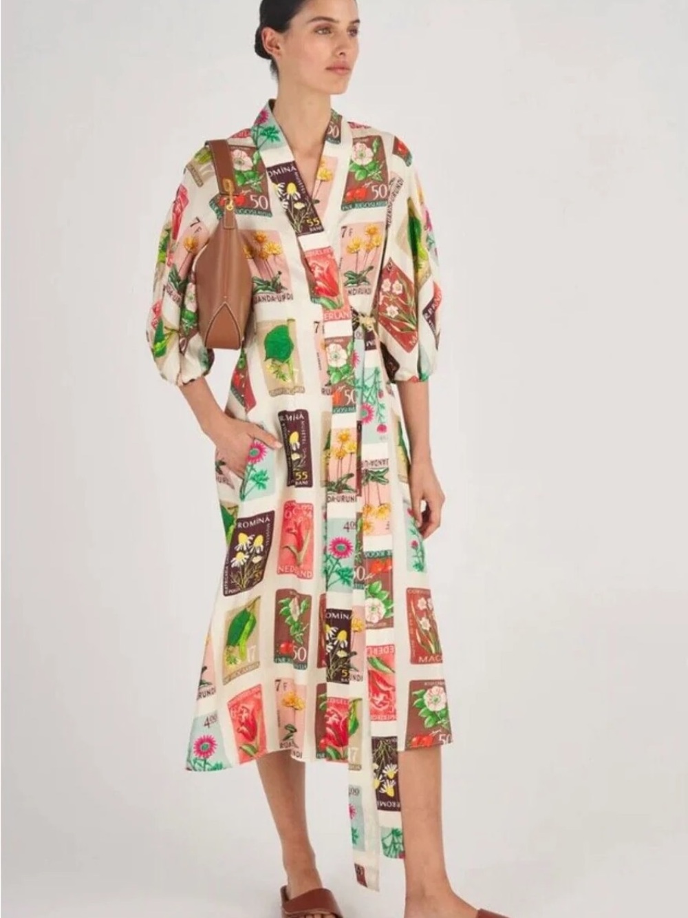 Stunning rare Oroton floral print wrap dress